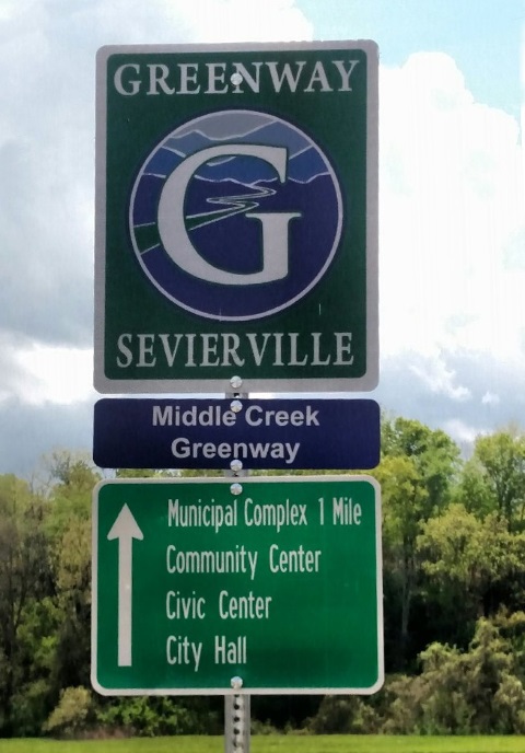 Middle Creek Greenway sign